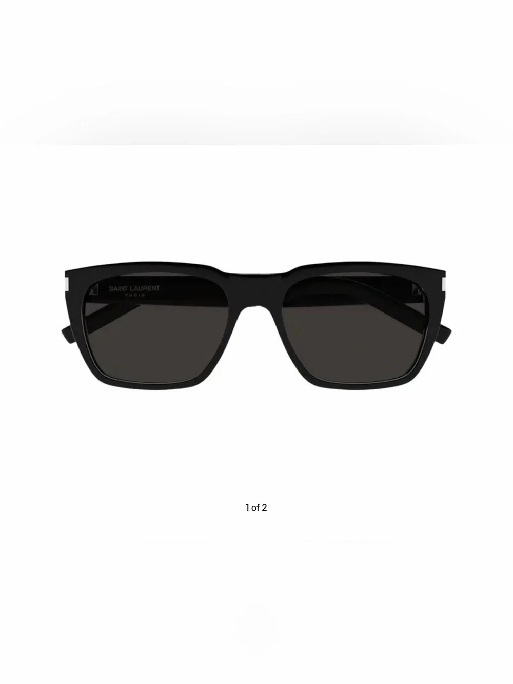 Saint Laurent Glossy Black Designer Sunglasses Arm Detail